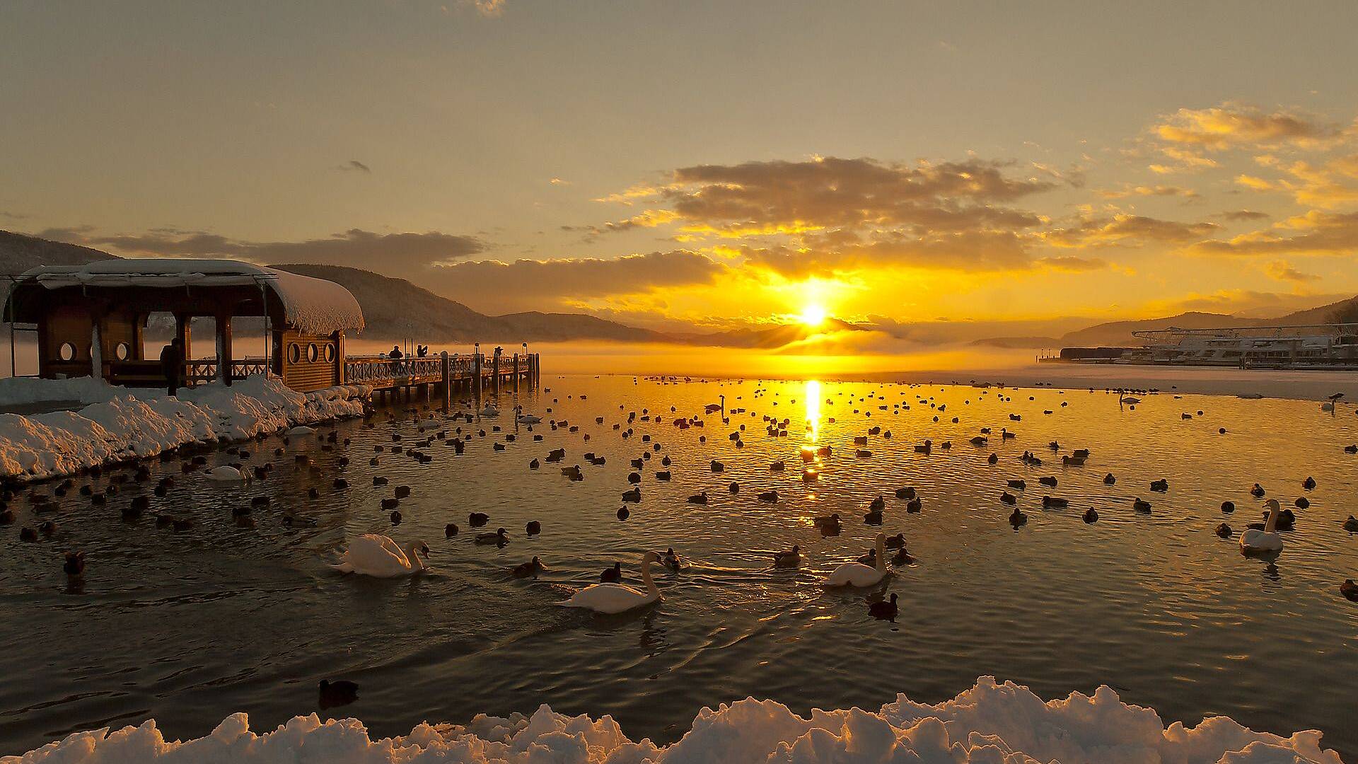 Woerthersee Sonnenuntergang in Klagenfurt