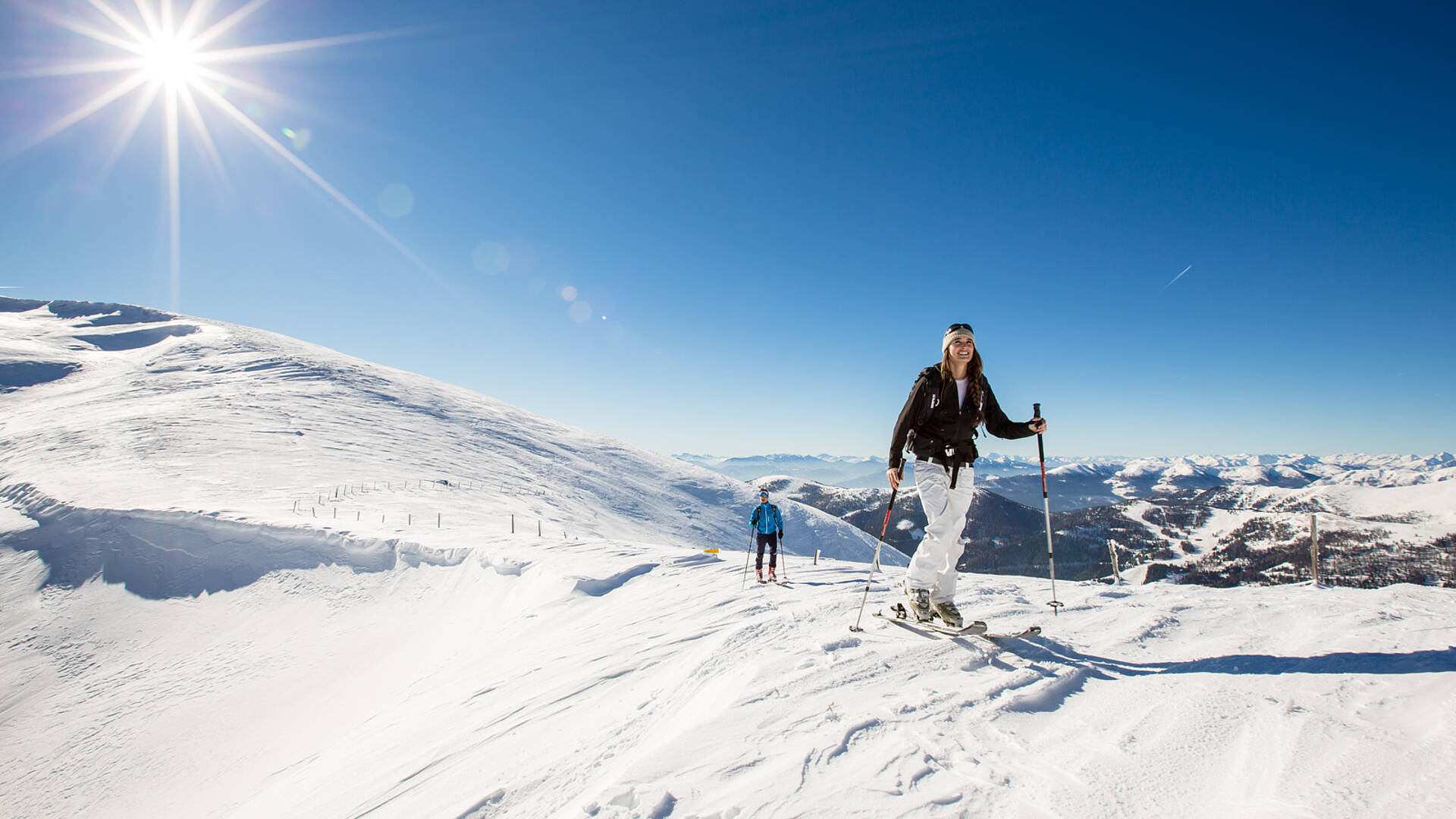 Am Nockberge Trail im Schnee